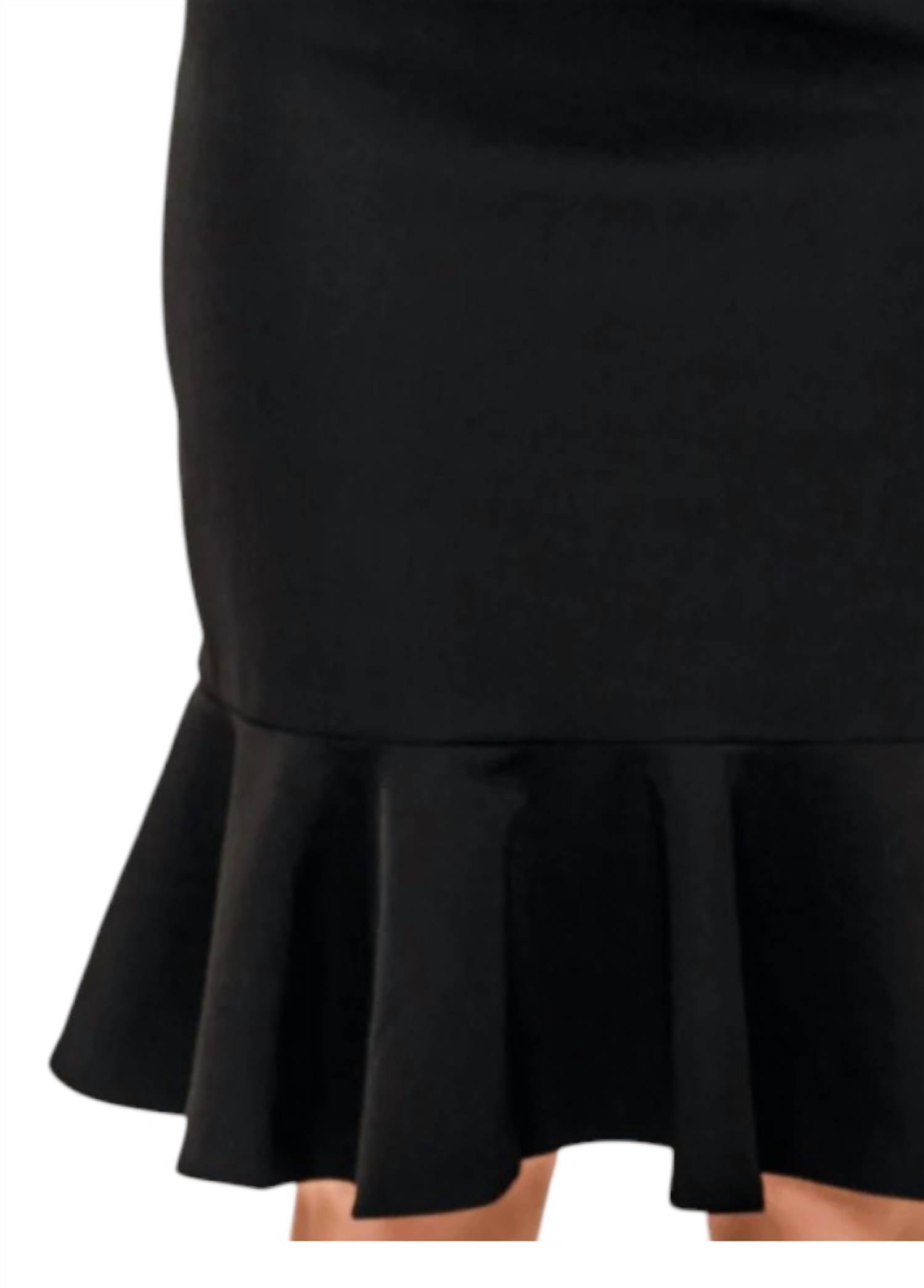 Women's Ruffle Hem Skirt In Black