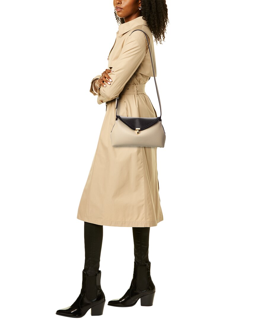 TOTEME T-Lock Embroidered Leather Clutch