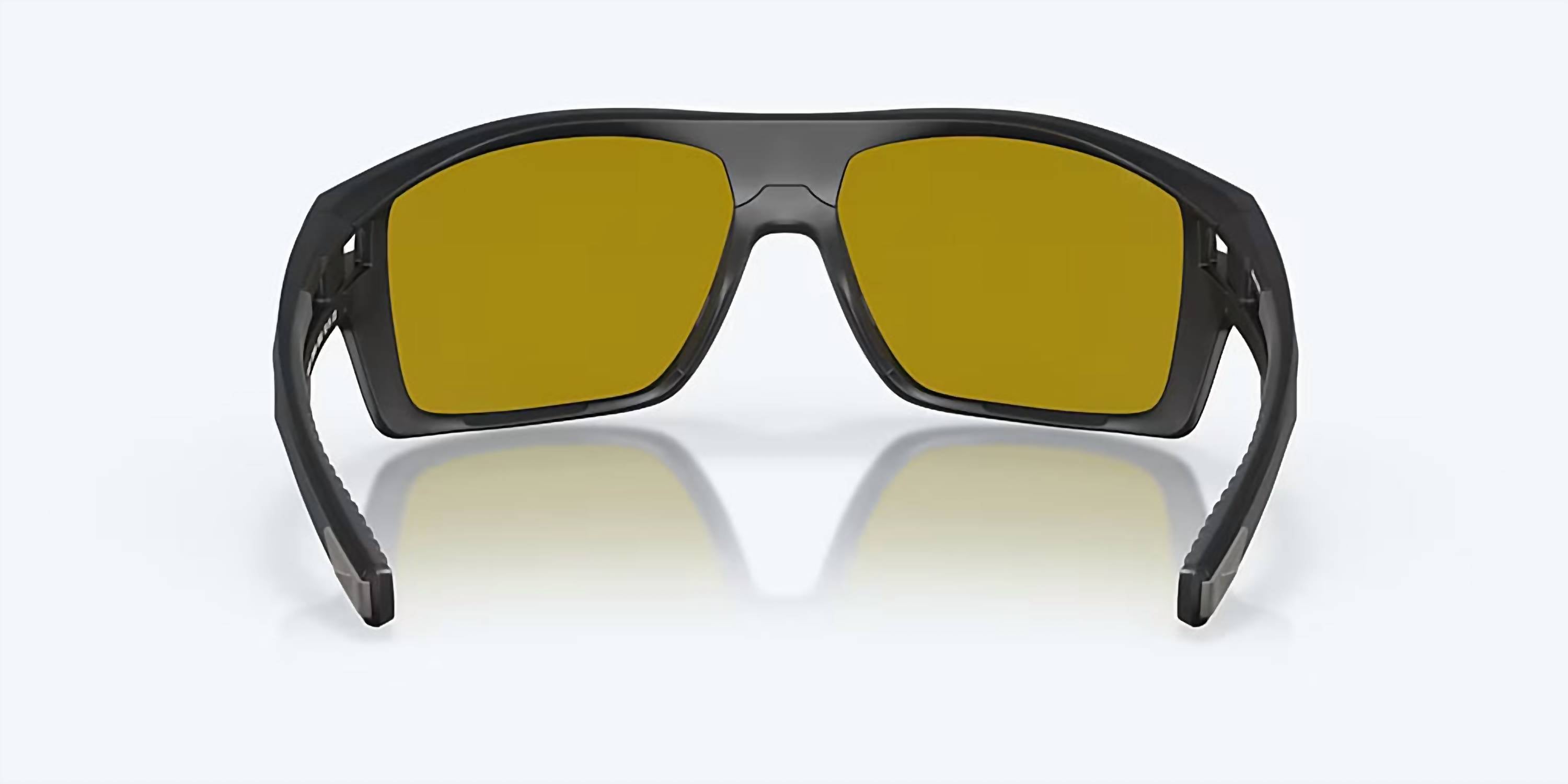 Men's Diego Square Polarized Sunglasses In Matte Black/sunrise Silver Mirror