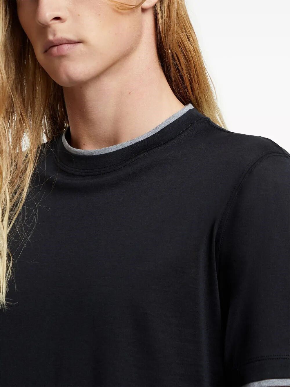 Brunello Cucinelli Men T-Shirt With Faux-Layering