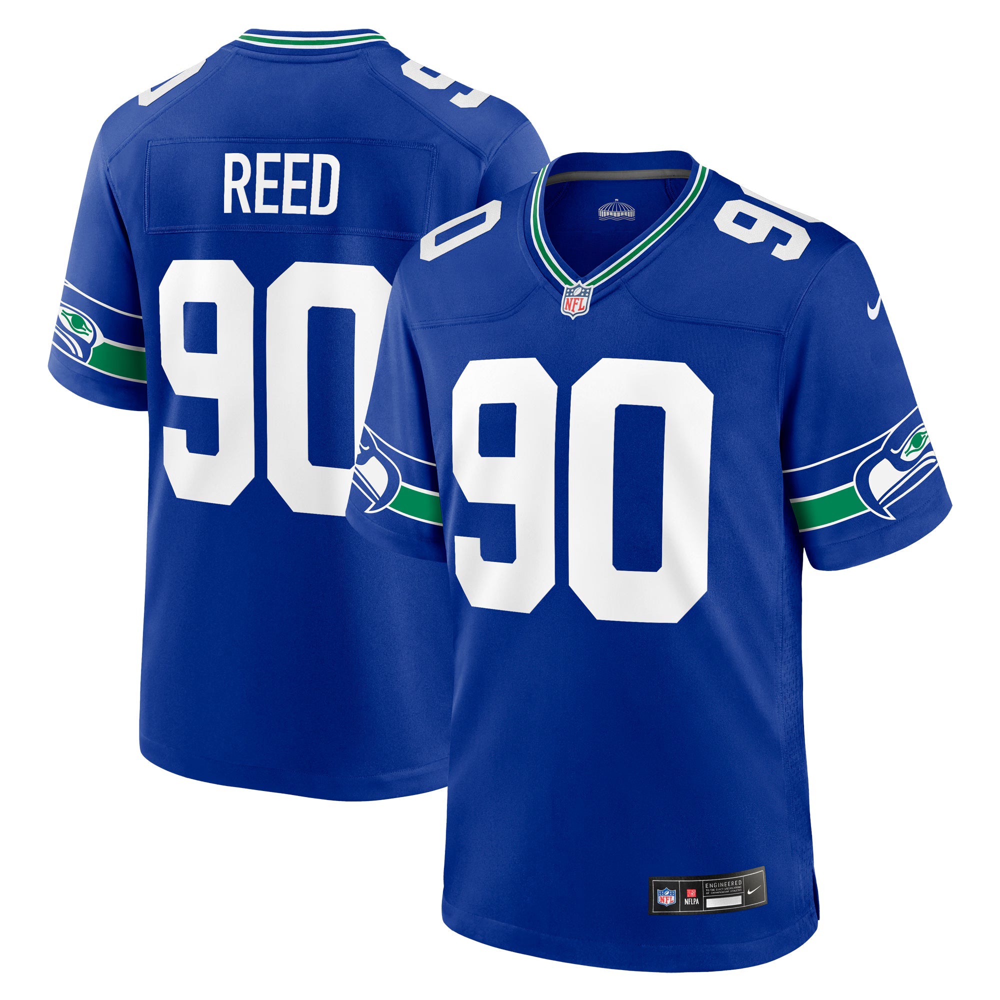 Seattle Seahawks Jarran Reed Royal Alternate Game Jersey