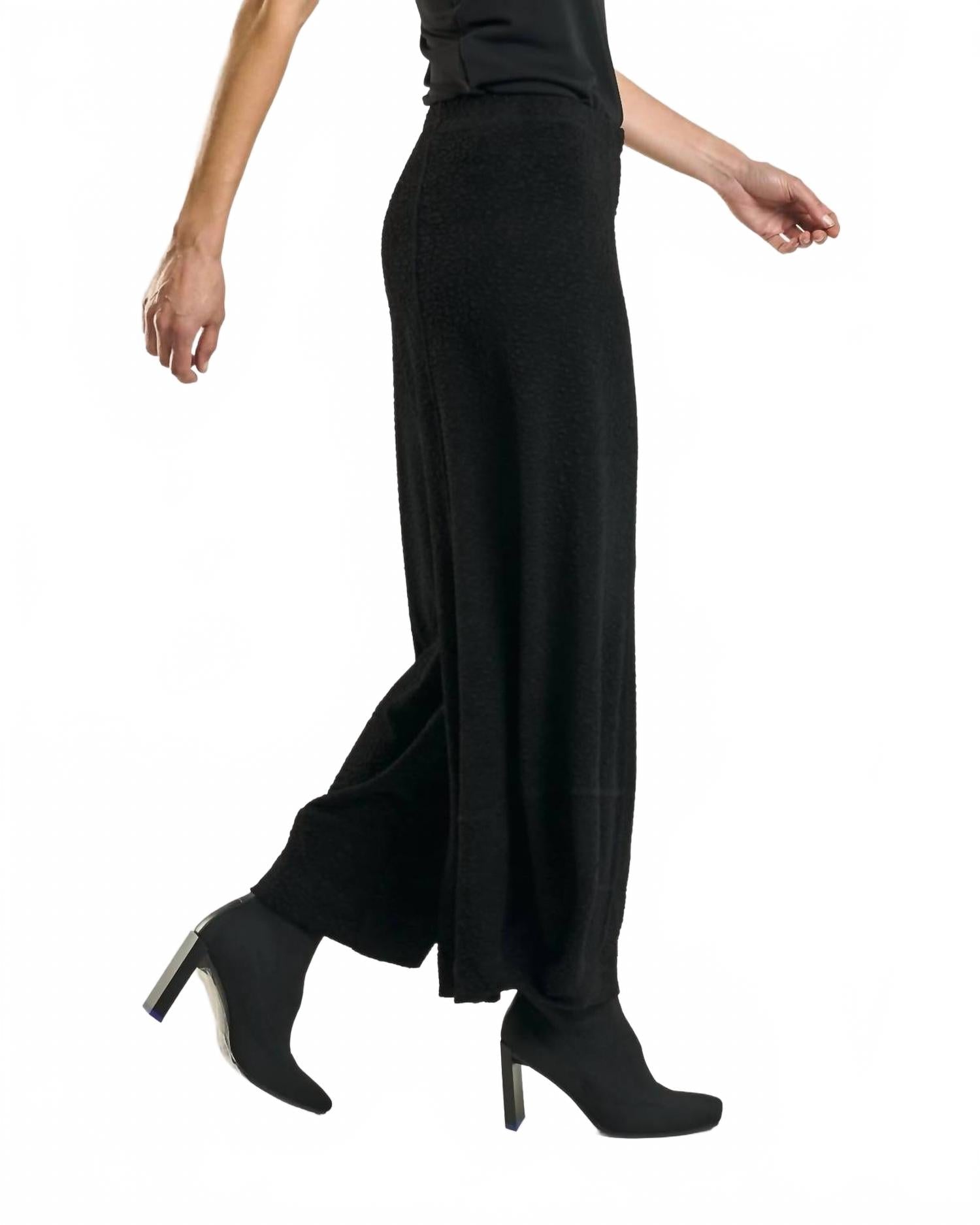 Jacquard Punto Pants In Black