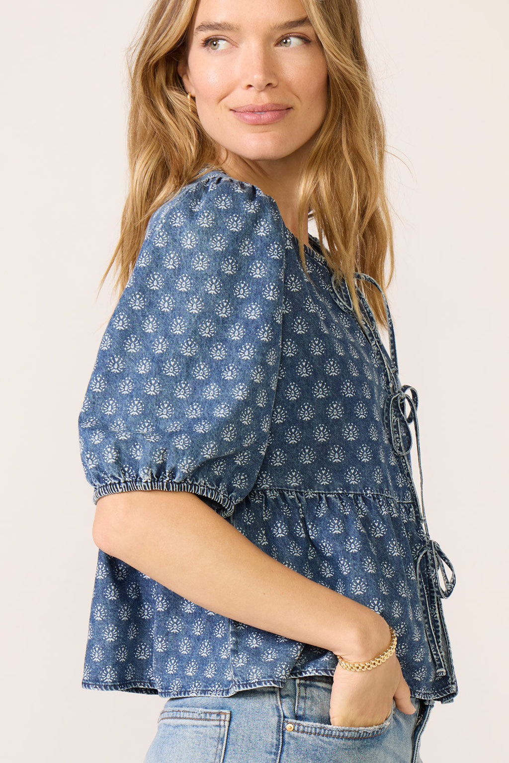 Women's Lucille Tie Front Blouse