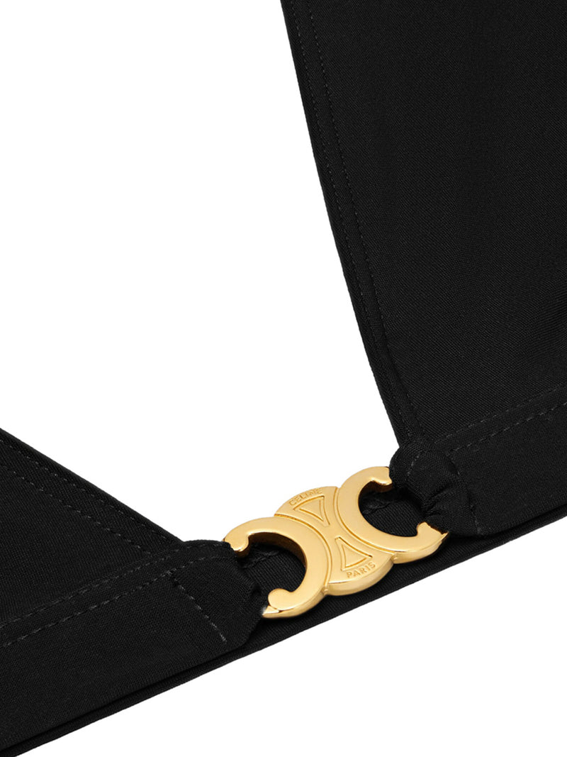 Celine Women Triomphe Triangle Top In Matte Jersey
