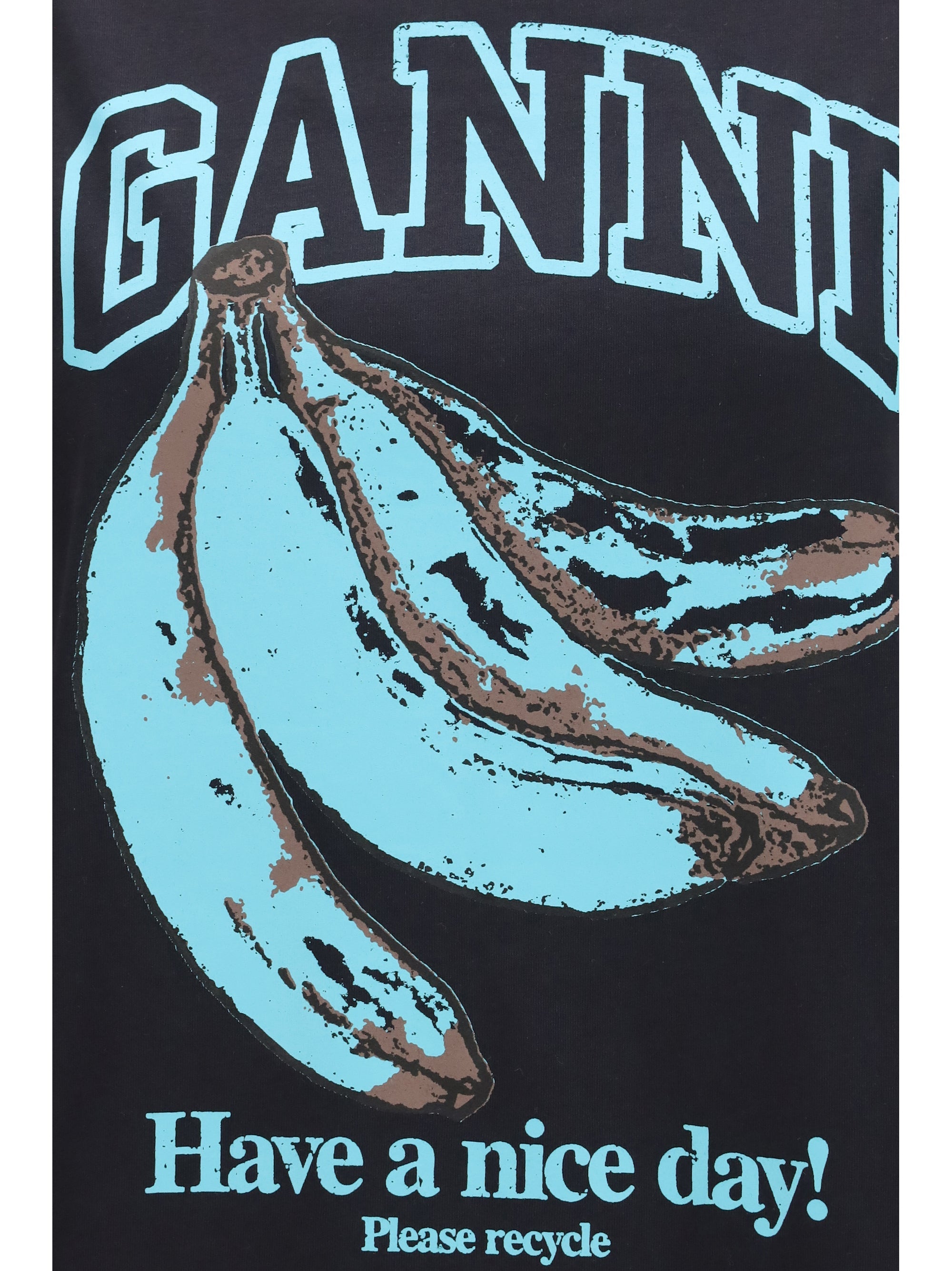 Ganni Women Banana Cotton T-Shirt