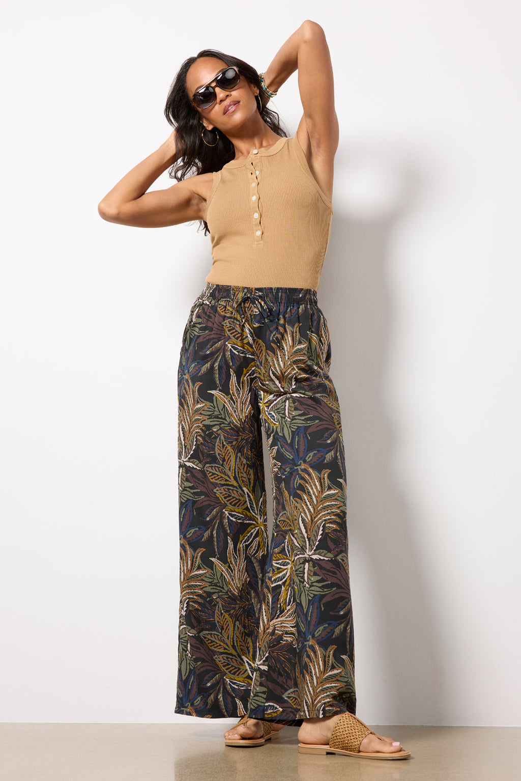 Women's Isla Palm Printed Pants
