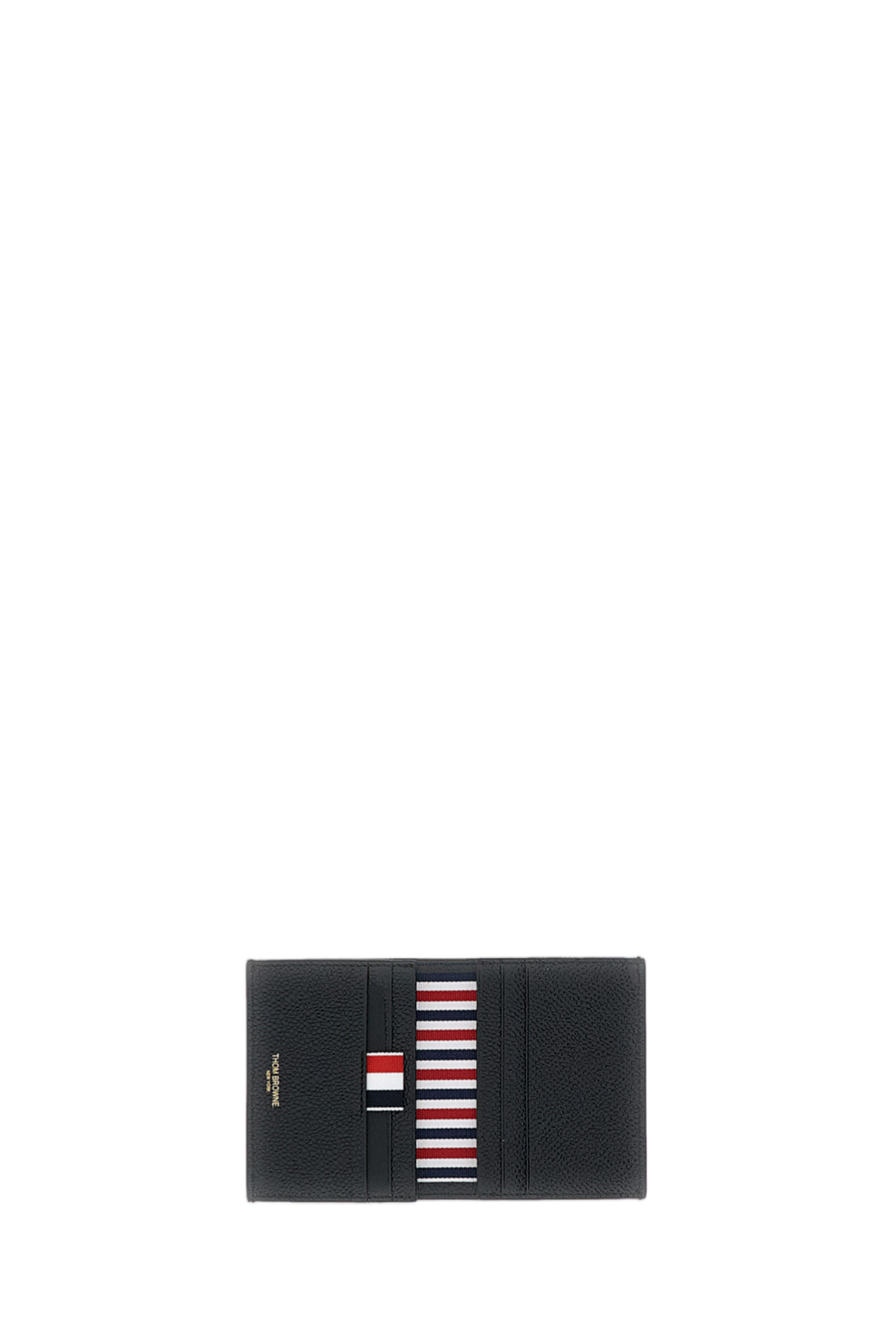 Black RWB Stripe Leather Card Holder