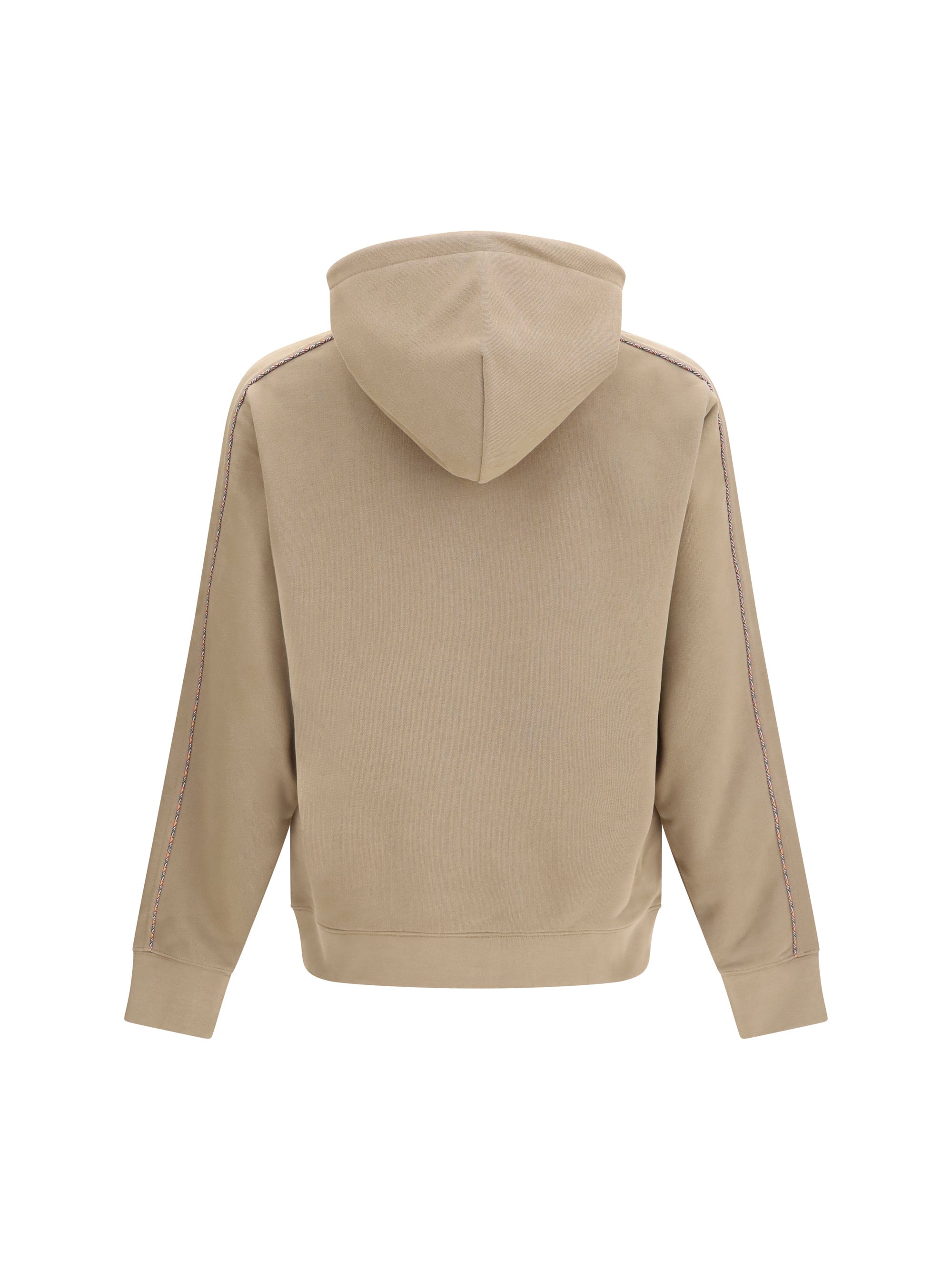 Burberry Men Check Hoodie With Drawstrings