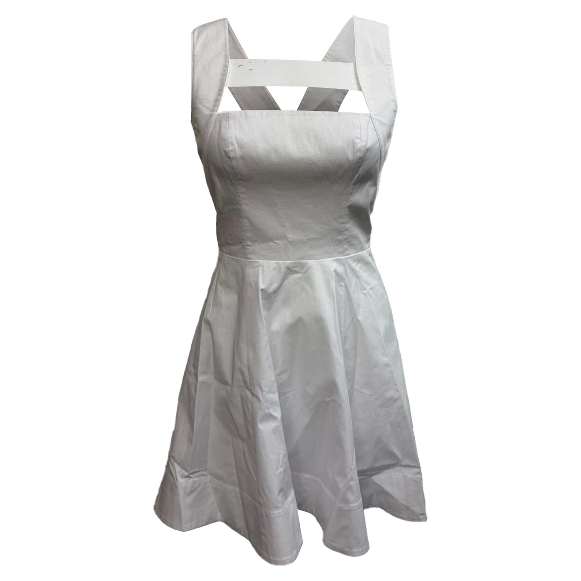 Staud Mini Teresa Dress in White Cotton