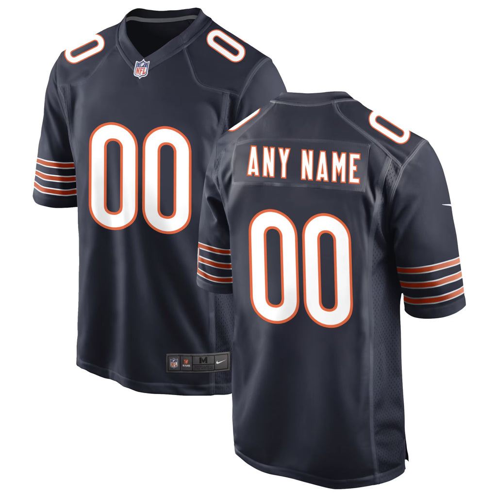Chicago Bears Navy Custom Game Jersey
