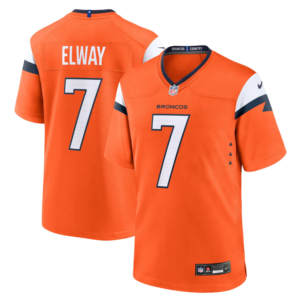 Denver Broncos John Elway Orange Mile High Collection Retired Player Game Jersey