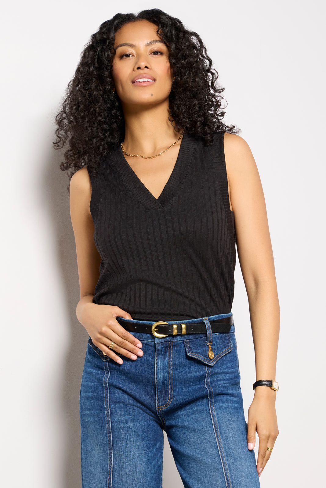 Women's Sarina V Neck Tank Top