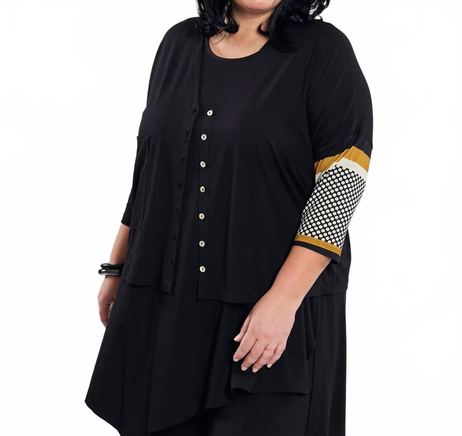 Kenna Crop Cardigan - Plus In Circles