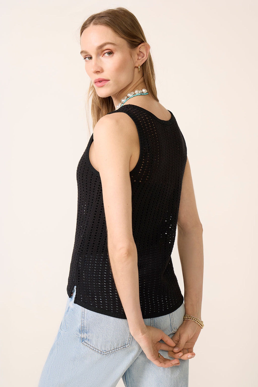 Women's Ainsley Crochet Mesh Tank Top
