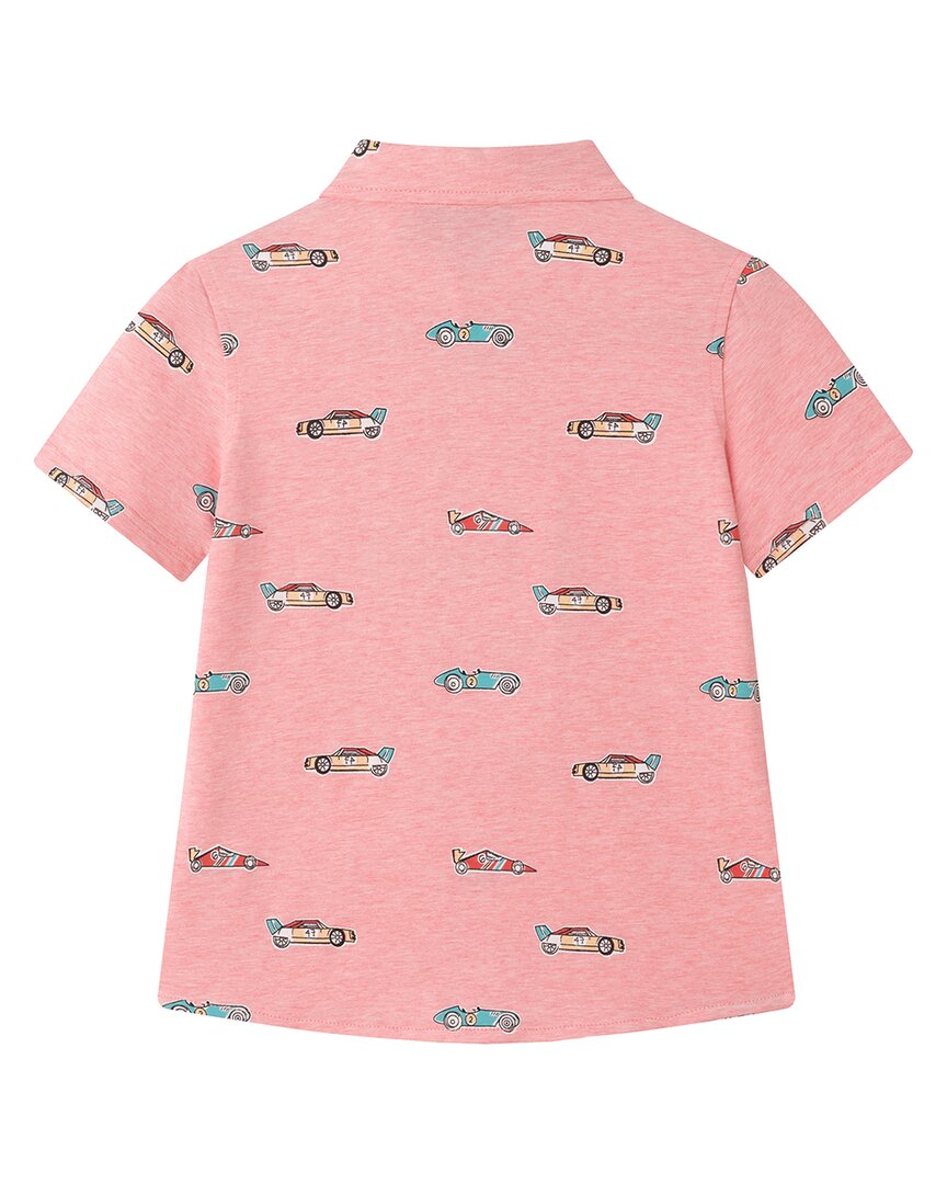Andy & Evan Car Print Knit Button-Down Shirt
