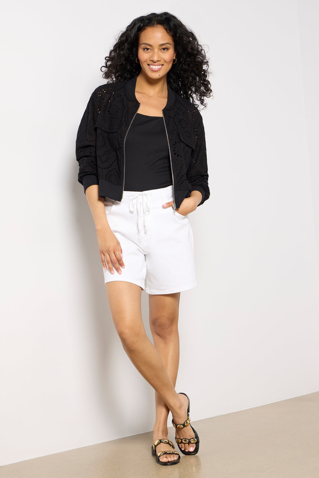 Women's Ryan Eyelet Bomber Jacket