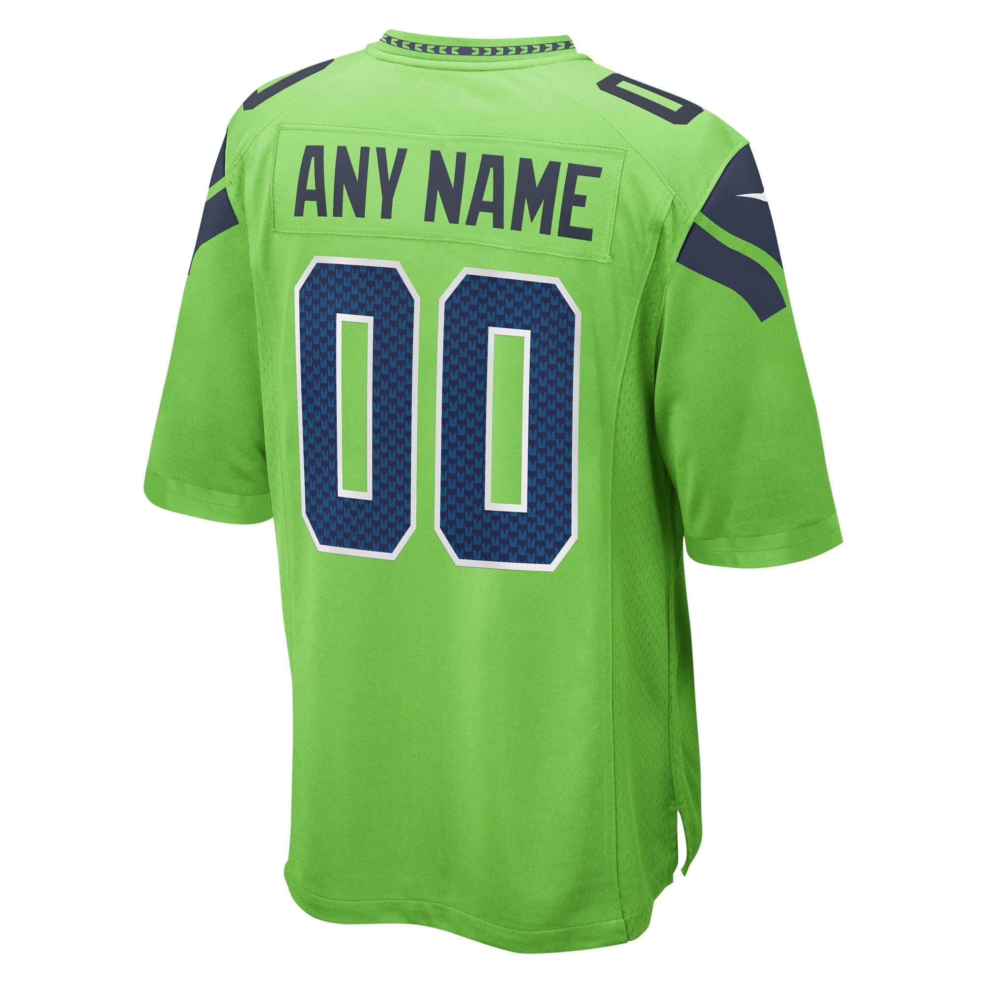 Seattle Seahawks Neon Green 50th Season Alternate Custom Game Jersey