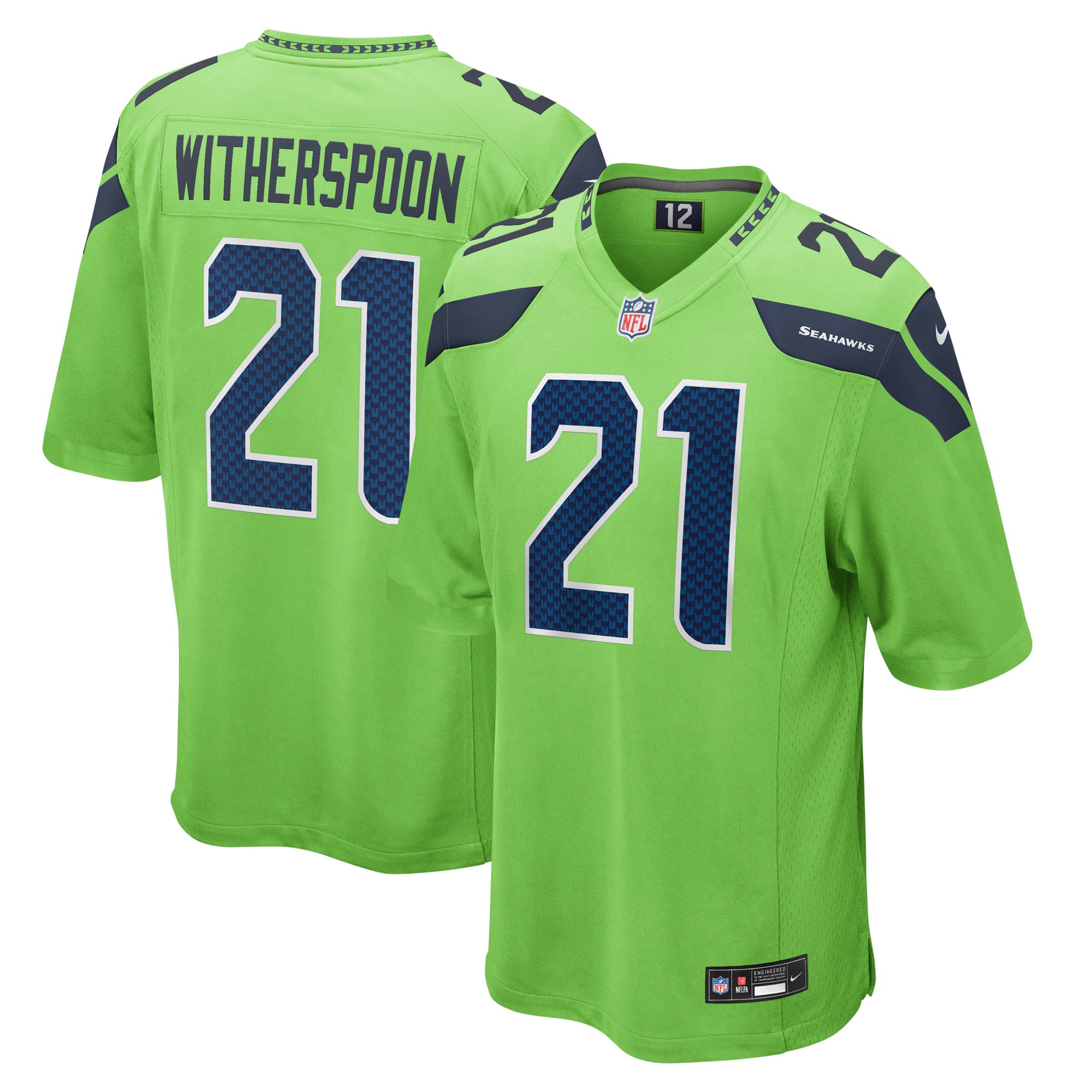 Seattle Seahawks Devon Witherspoon Neon Green Game Jersey