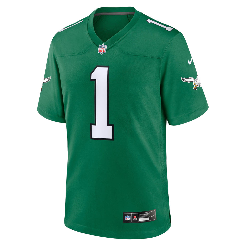 Philadelphia Eagles Jalen Hurts Kelly Green Alternate Game Player Jersey