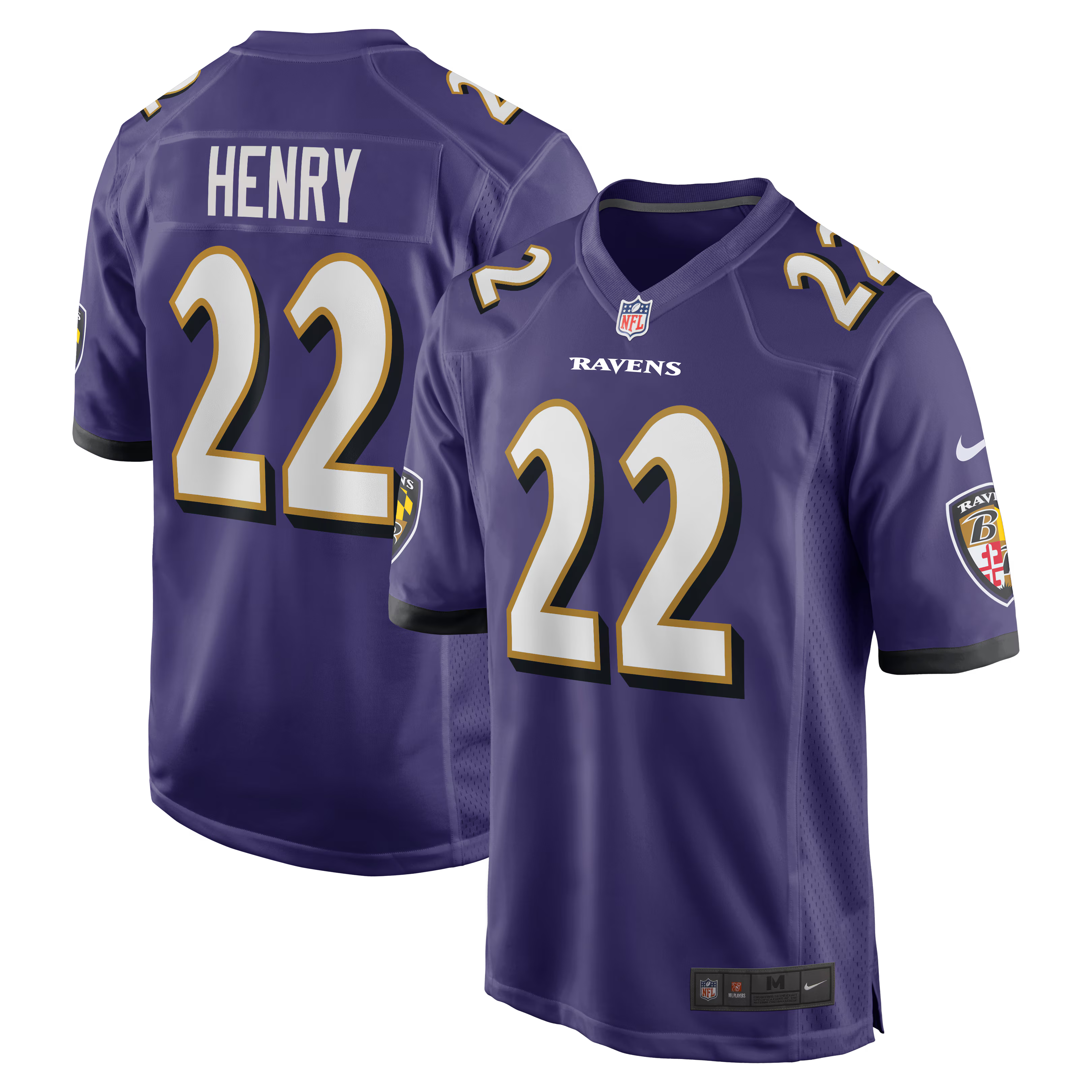 Baltimore Ravens Derrick Henry Purple Game Player Jersey
