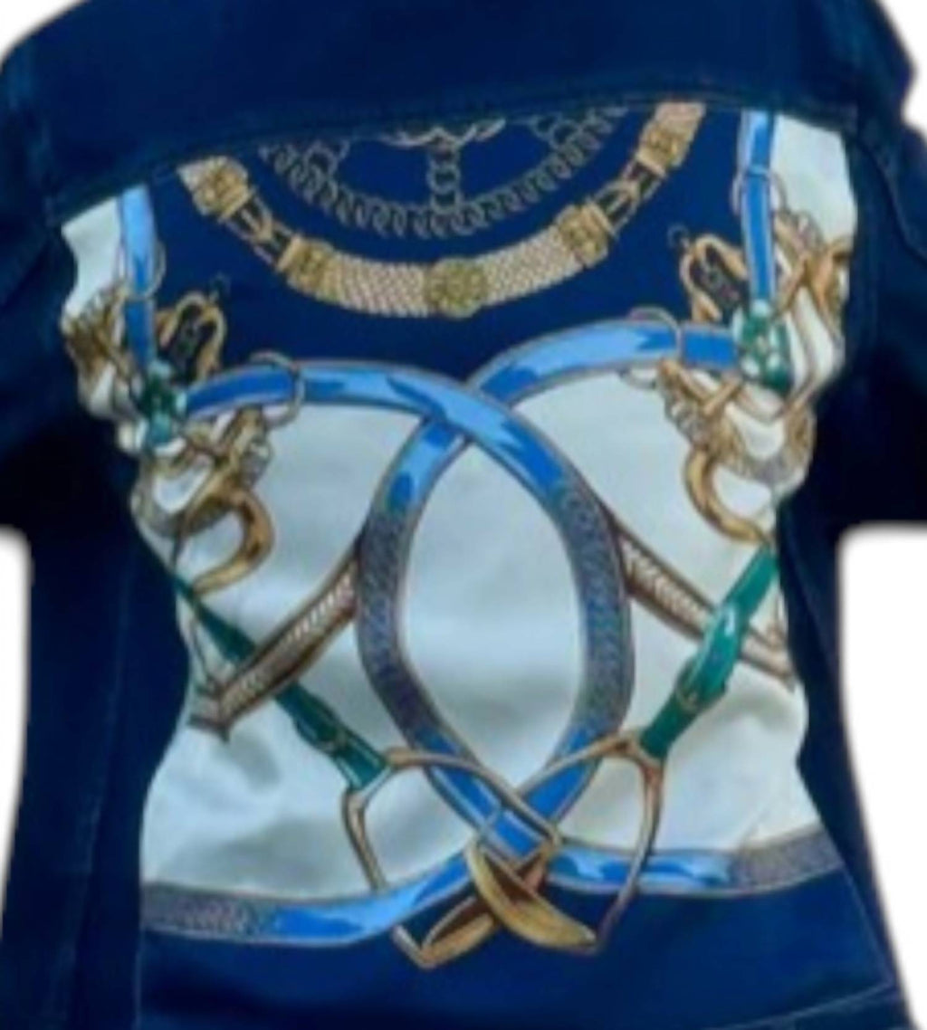 Dark Denim Jacket In Blue Stirrup