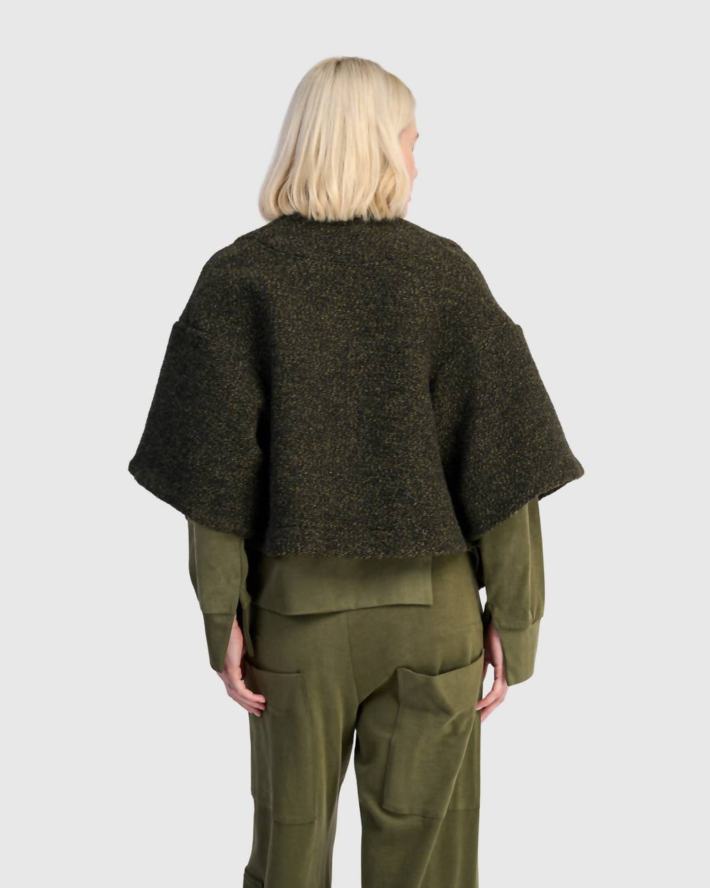 Urban Capulet Crop Jacket In Khaki