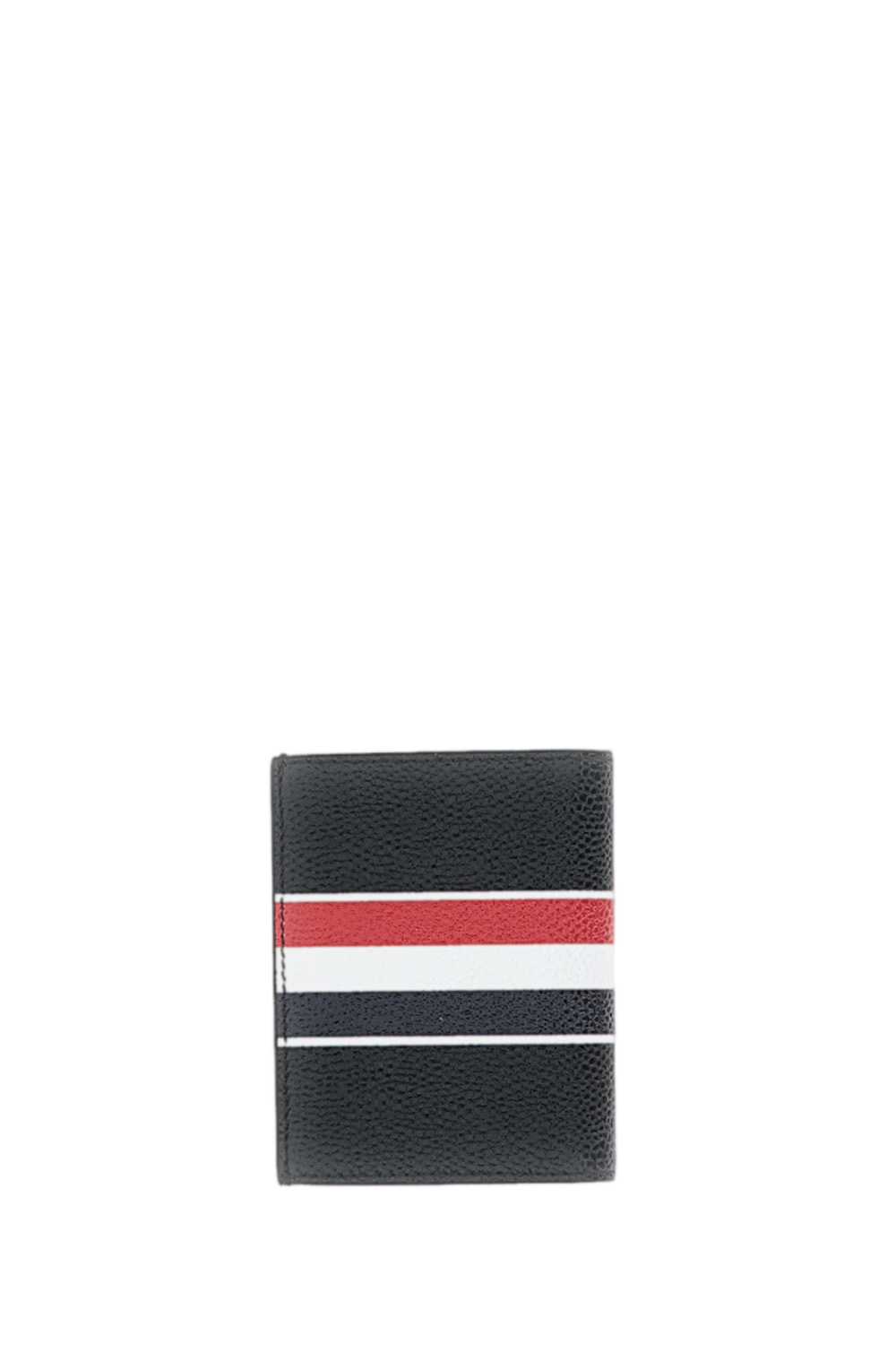 Black RWB Stripe Leather Card Holder