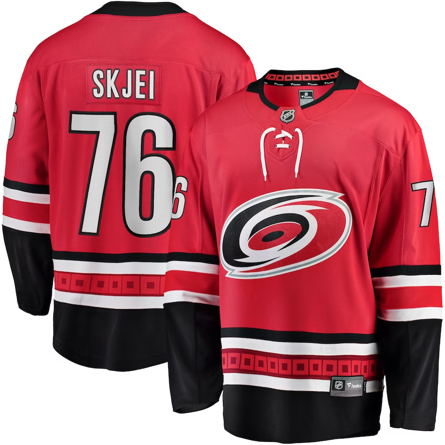 Men's Carolina Hurricanes Brady Skjei #76 Red Home Breakaway Player jersey