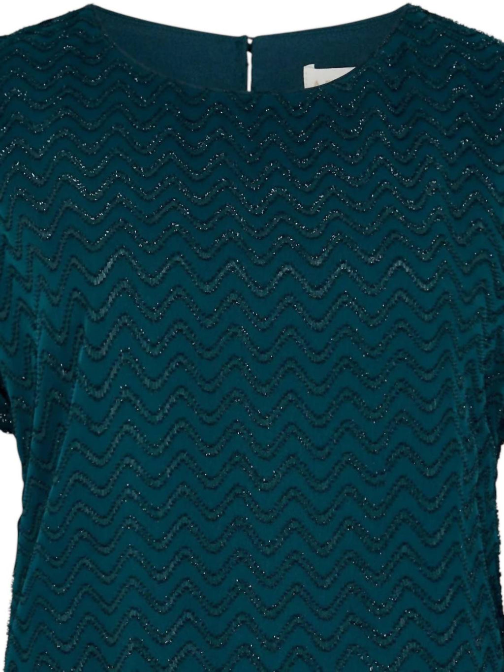 Women's Jacquard Grown On T-Shirt In Green