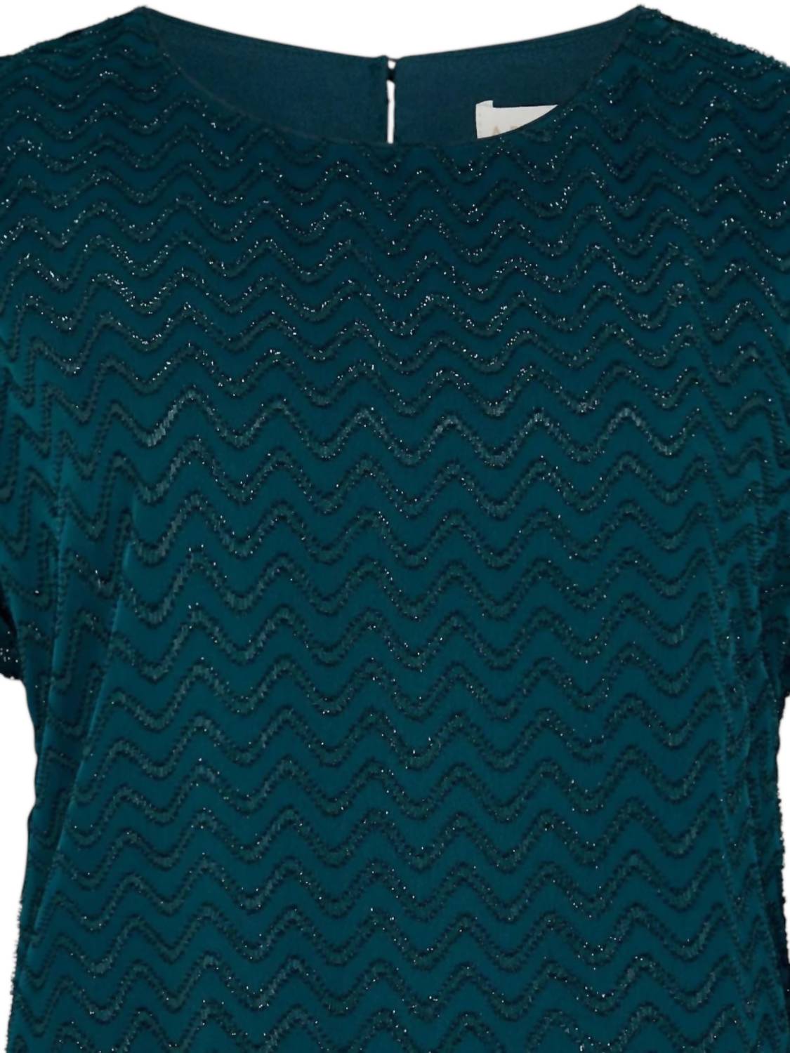 Women's Jacquard Grown On T-Shirt In Green