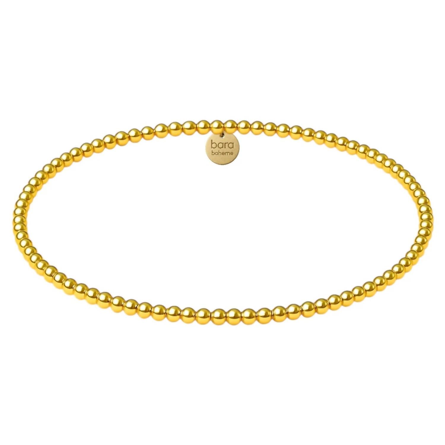 Women's Classic 2Mm Filled Beaded Bracelet In Gold