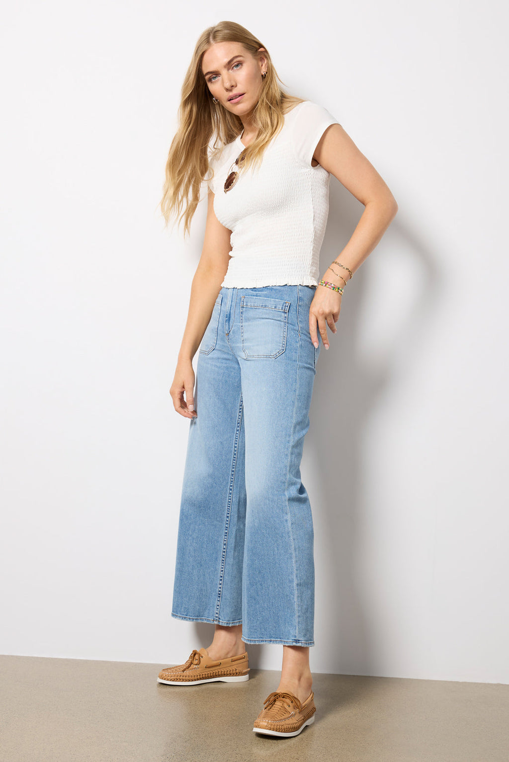 Women's Elena Short Sleeve Smocked Top