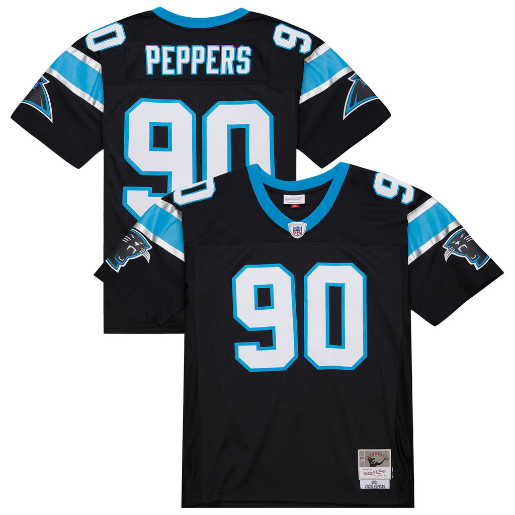 Carolina Panthers Julius Peppers Mitchell & Ness Black Big & Tall 2003 Alternate Legacy Retired Player Jersey