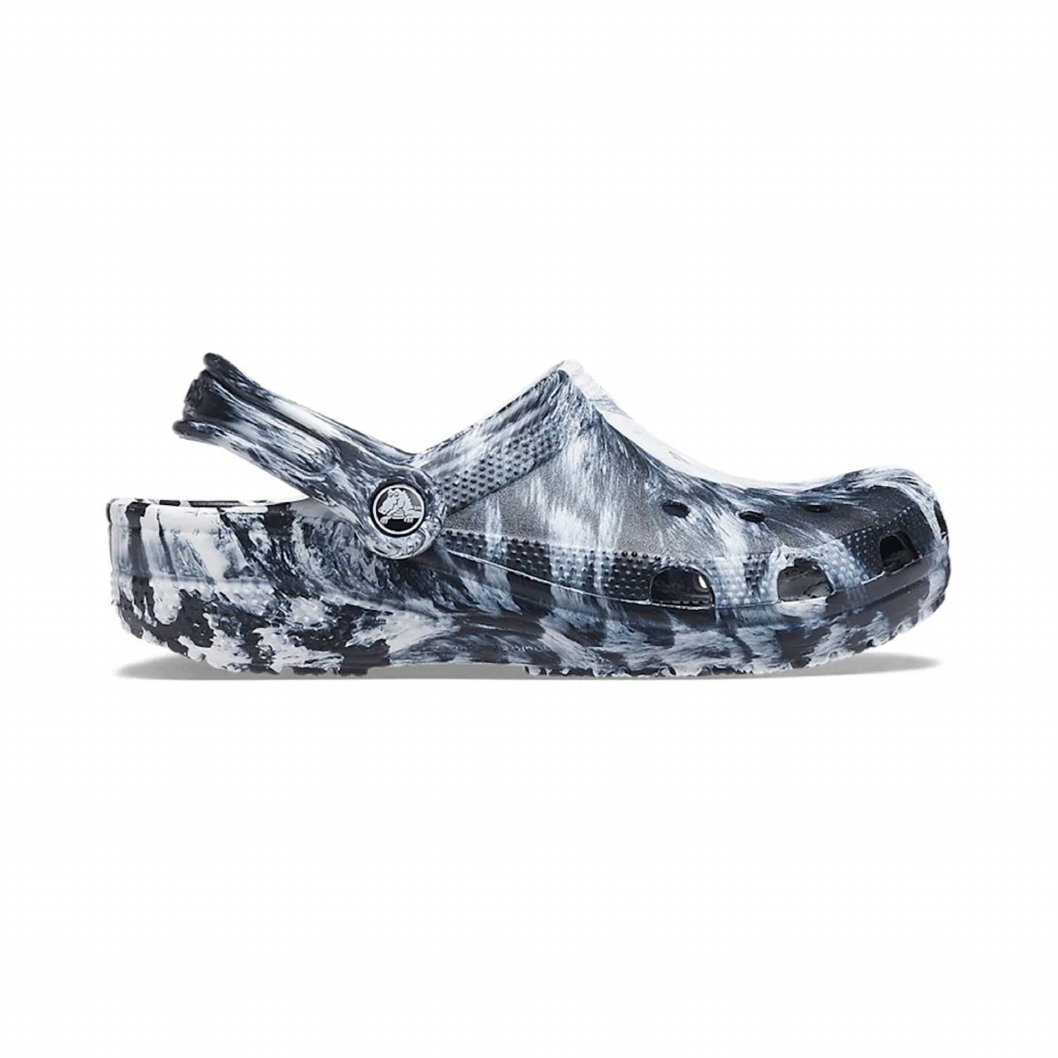 Unisex Classic Clog In Marble White / Black
