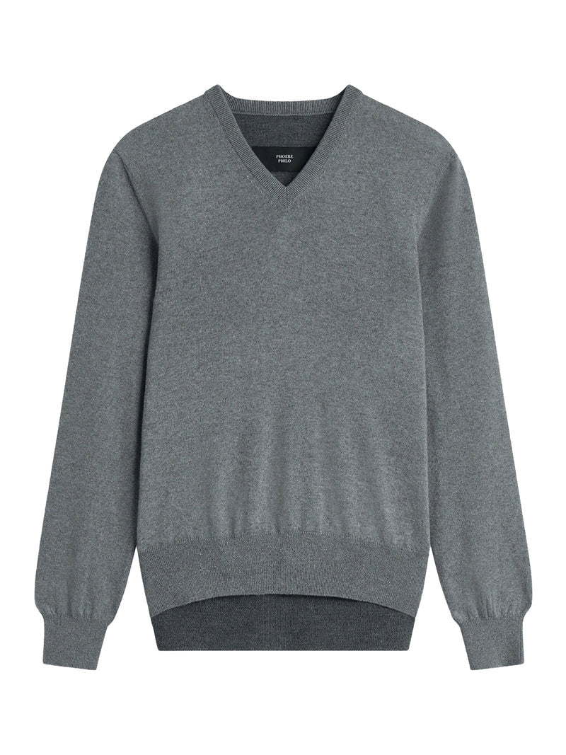 Phoebe Philo Women V-Neck Back Wool Sweater