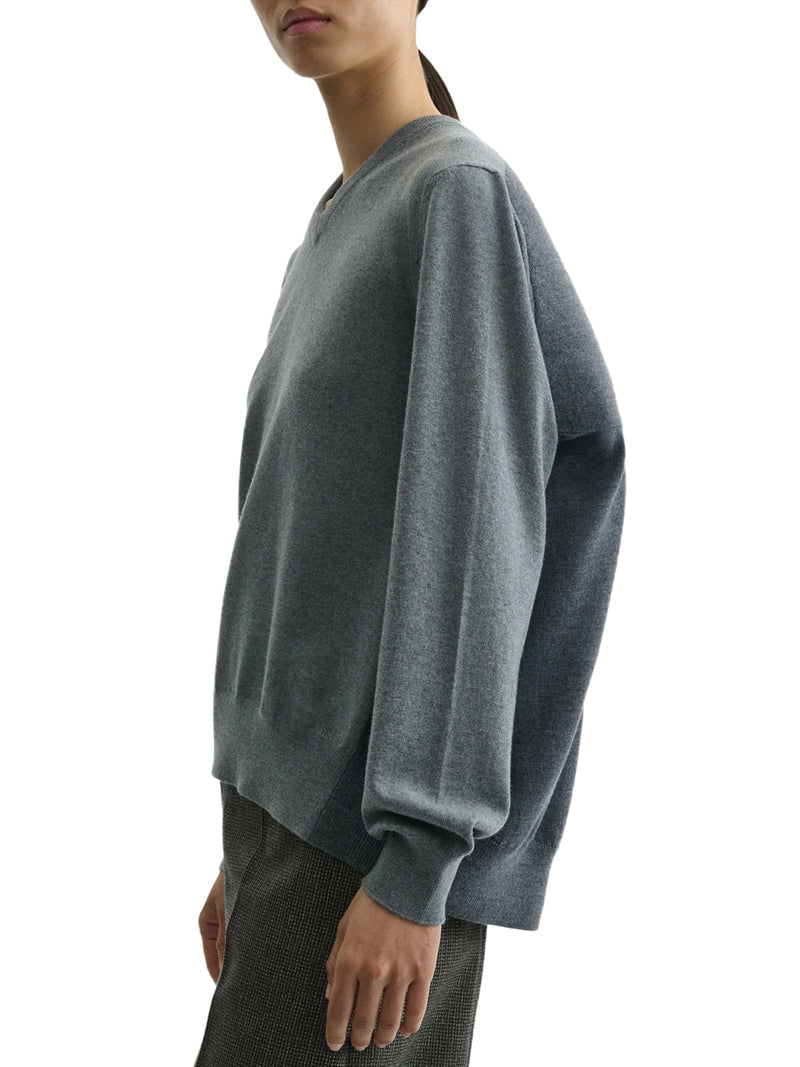 Phoebe Philo Women V-Neck Back Wool Sweater
