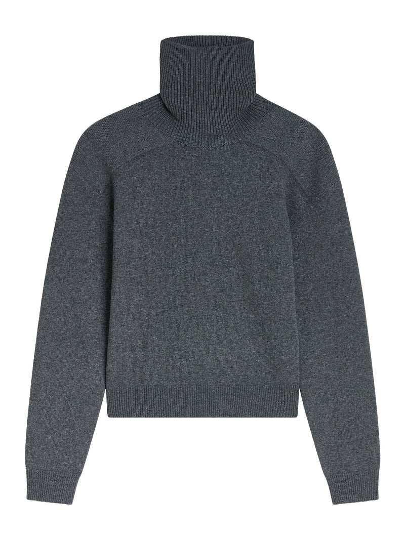 Phoebe Philo Women Wool And Cashmere Patched Shoulder Sweater