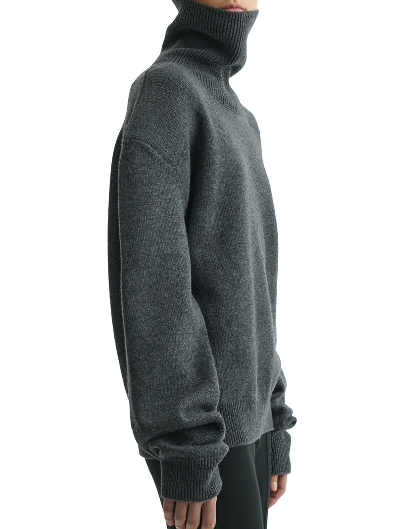 Phoebe Philo Women Wool And Cashmere Patched Shoulder Sweater