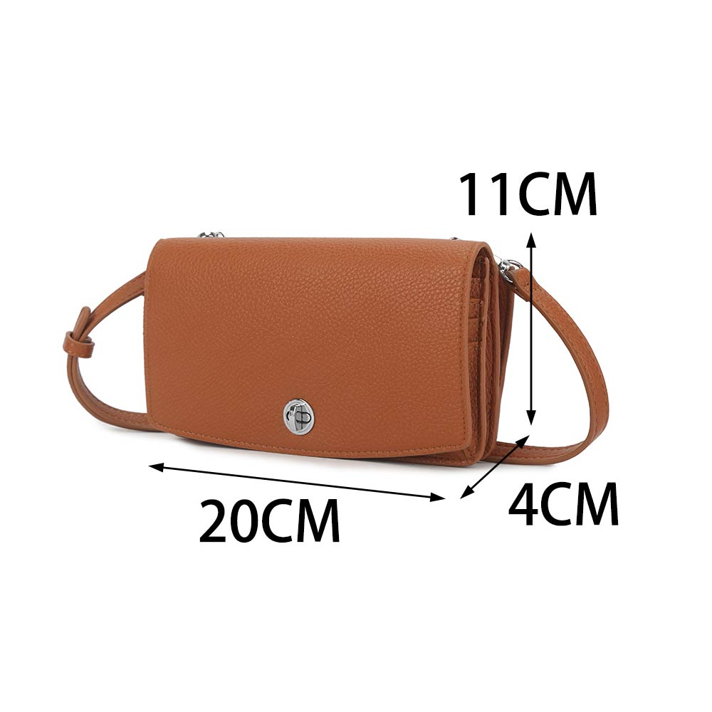 Faux Leather Crossbody Wallet Bag