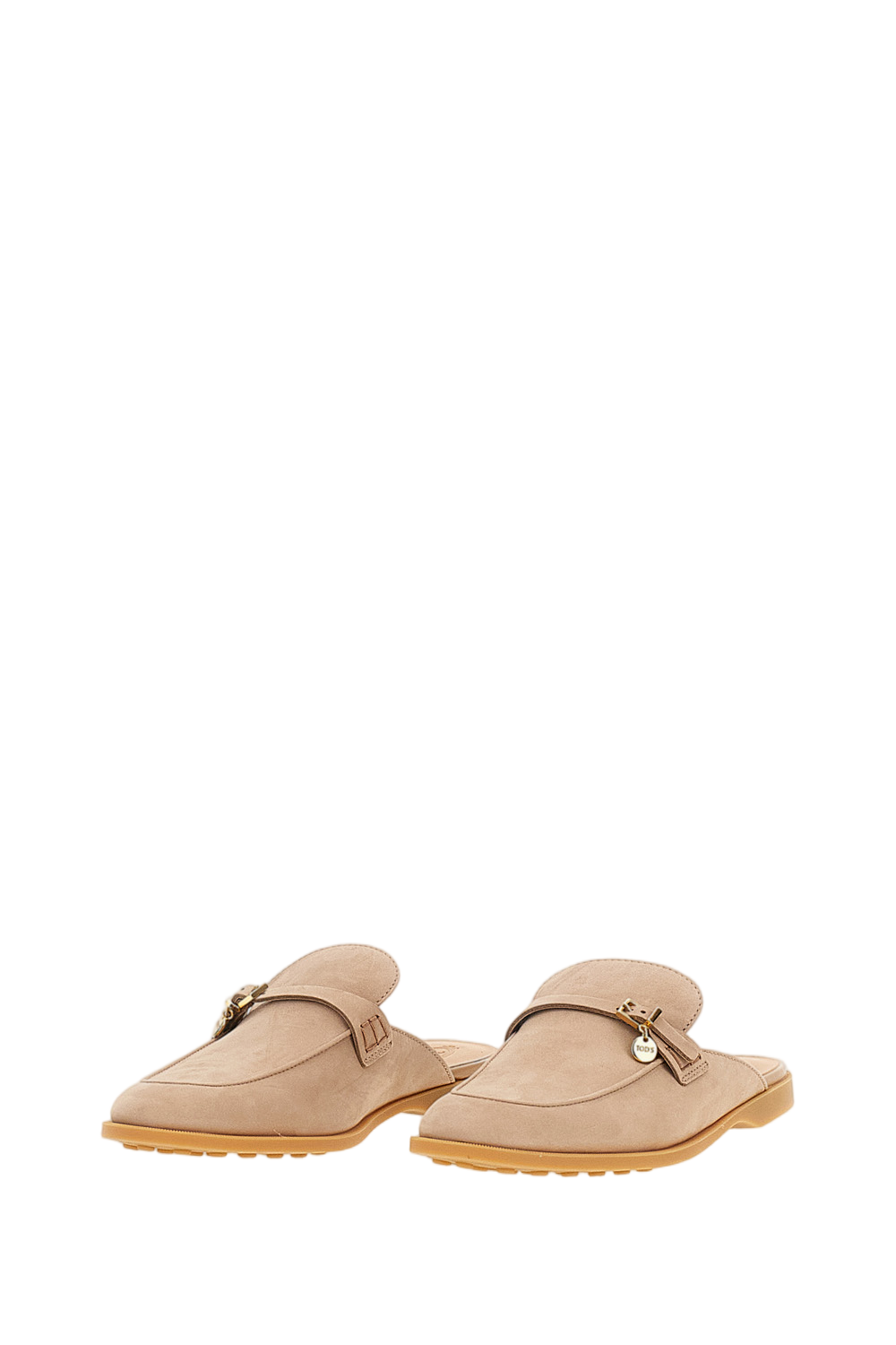 Antique Pink Tod’s Gommini Nubuck Mules