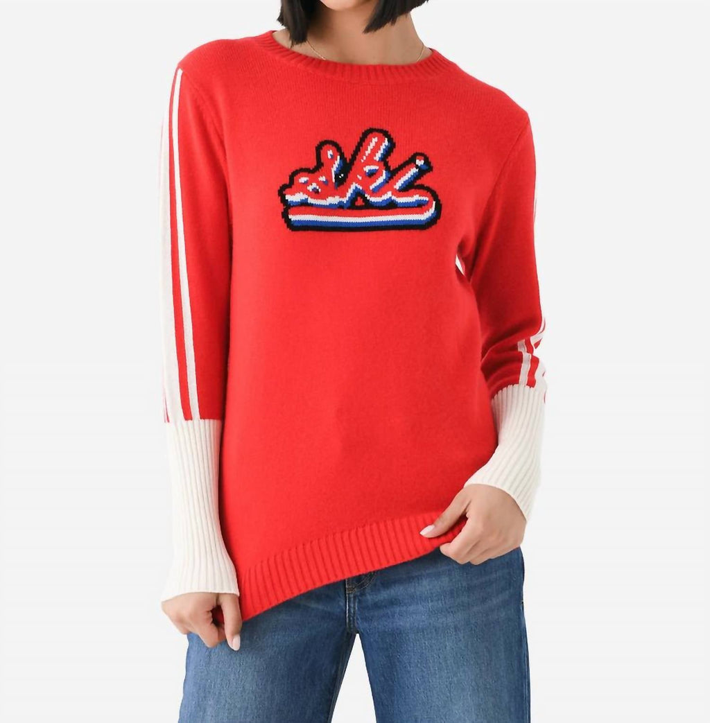 Apres Crew Sweater In Red