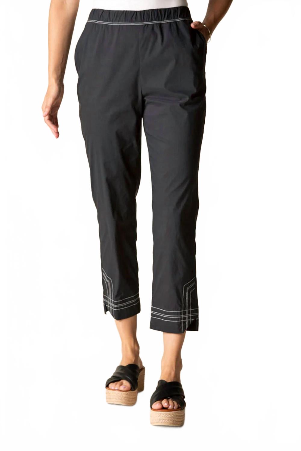 Cool Tech Easy Crop Pants In Black
