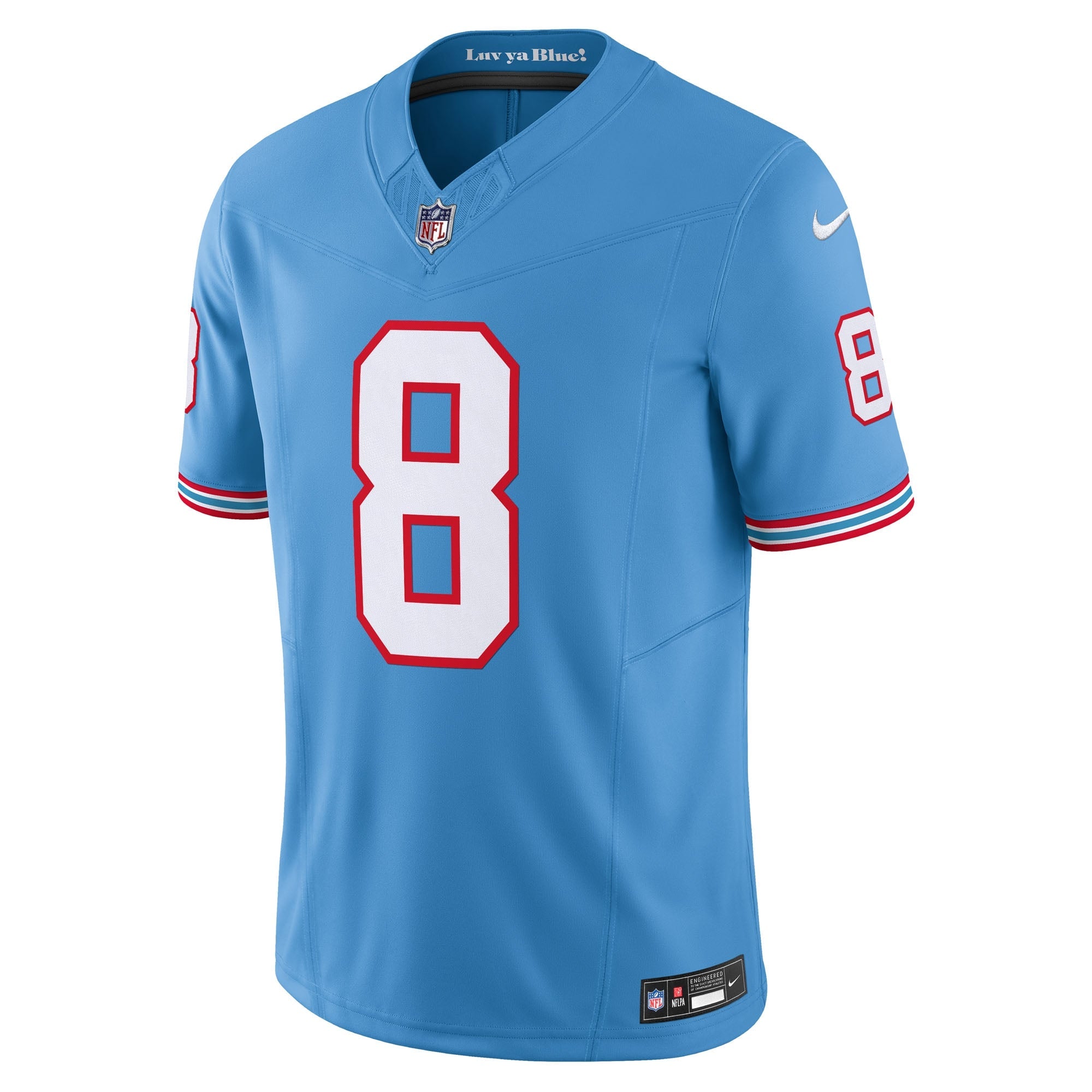Tennessee Titans Will Levis Light Blue Alternate Oilers Throwback Vapor F.U.S.E. Limited Jersey