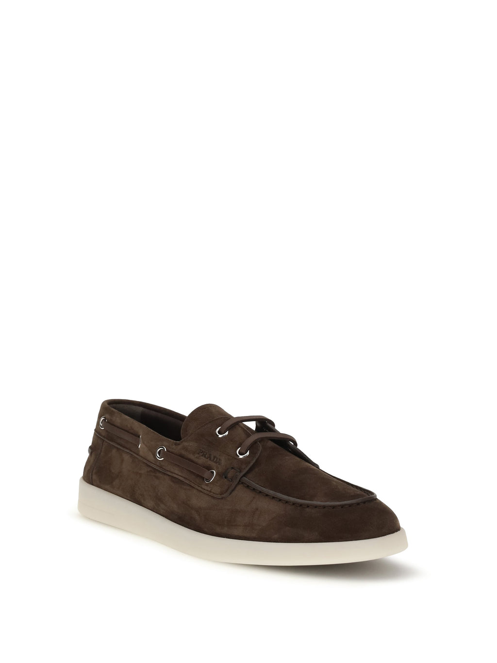 Prada Men Suede Boat Loafers