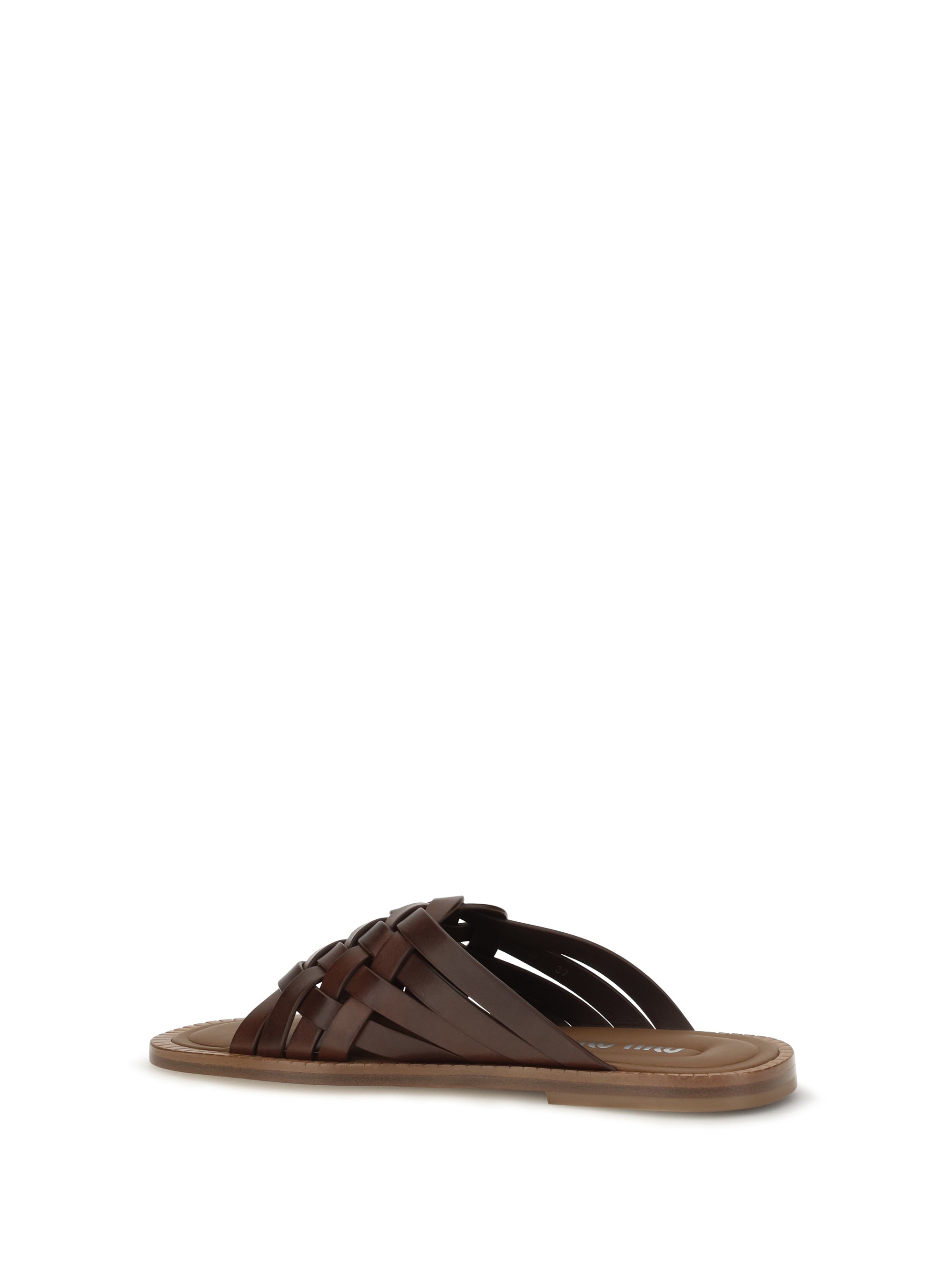 Miu Miu Women Leather Sandals