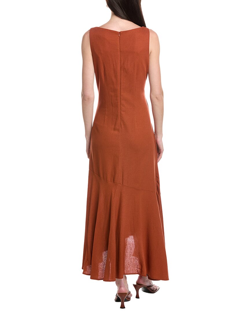 Maison Tara Linen-Blend Sleeveless Midi Dress