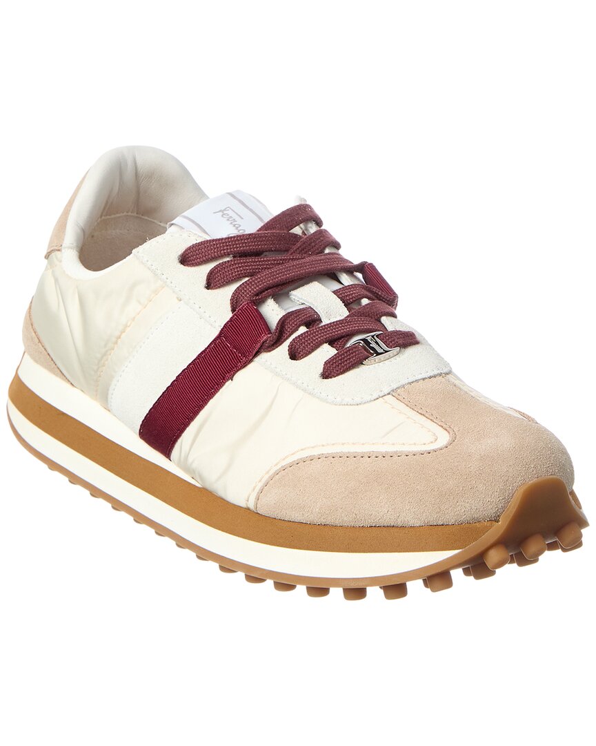 Ferragamo Iulia Suede-Trim Sneaker