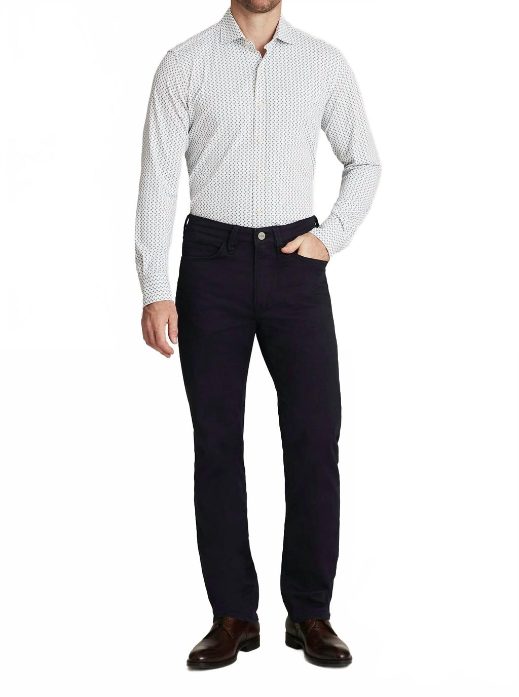 Charisma Relaxed Straight Pants In Navy Twill