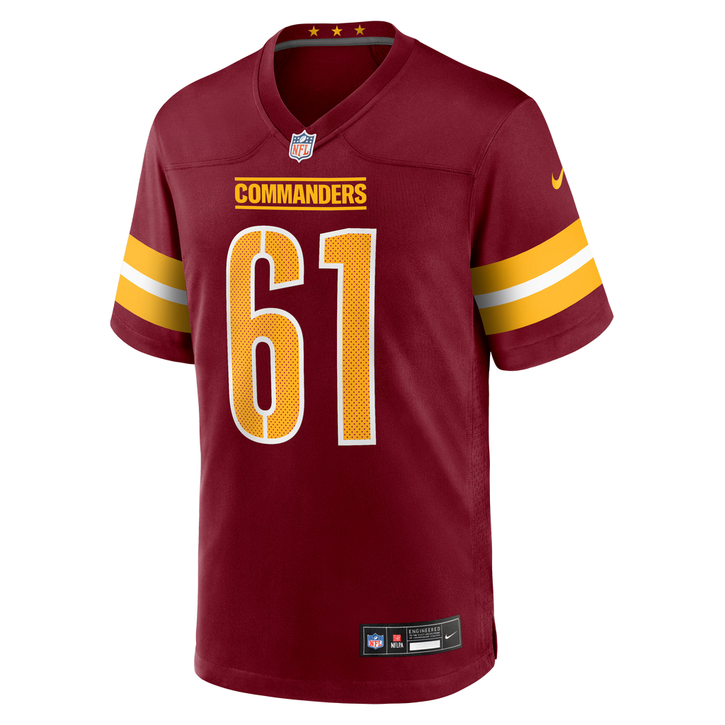 Washington Commanders Tyler Cooper Burgundy Team Game Jersey