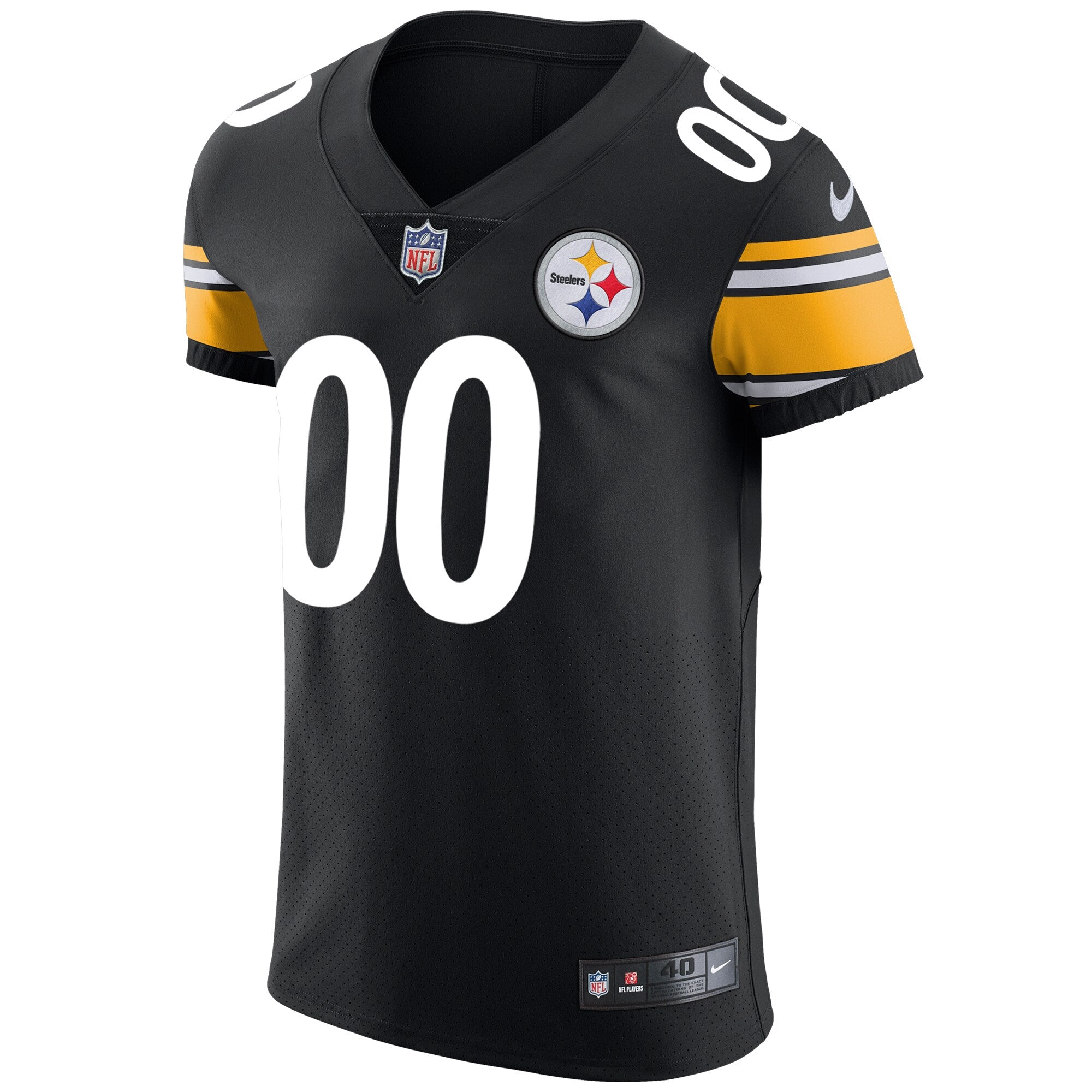 Pittsburgh Steelers Black Vapor Untouchable Custom Elite Jersey